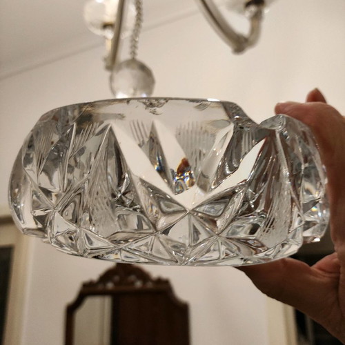 Crystal ashtrays used, set of 2 pieces