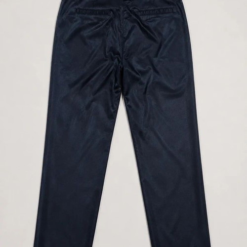 Satin pants navy blue regular fit