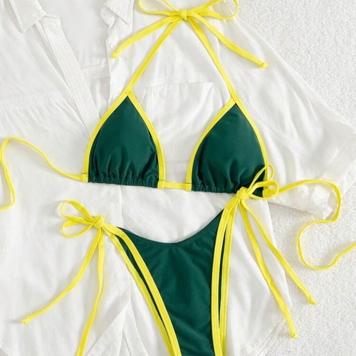 Bikini new, size M, green and yellow