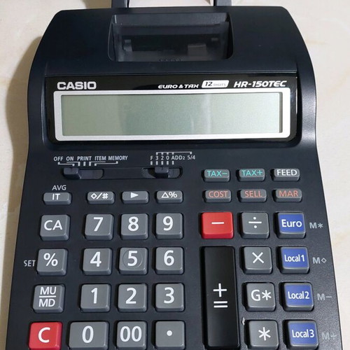 Casio HR-150TEC-W calculator like new in packaging