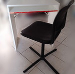 Children's desk used 65x40x75cm with black chair