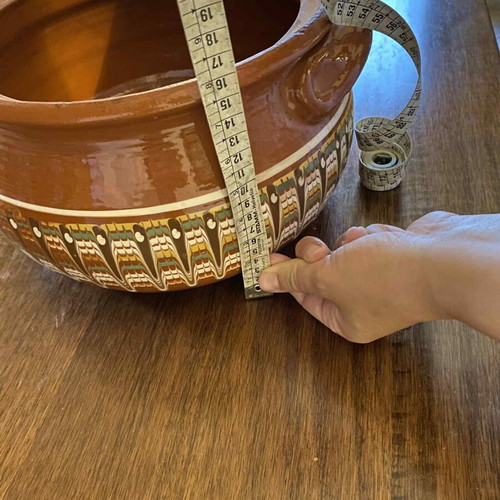 Ceramic fireproof pot 8 liters handmade like new