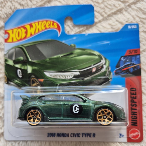 Hot Wheels 2018 Honda Civic Type R green