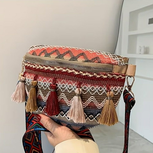 Vintage Stile Banana Bag crossbody multicolor new
