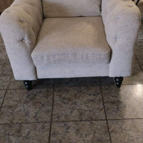 IKEA armchair like new with beige velour fabric