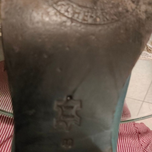 Diesel vintage leather boots used, petrol color, size 40