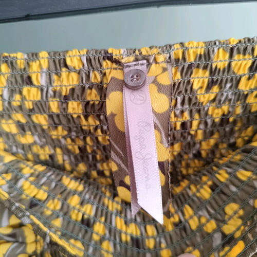 Maxi strapless dress Pepe Jeans like new, brown and yellow