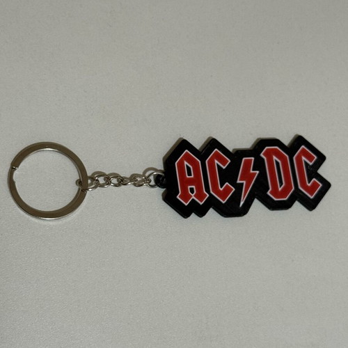 AC/DC Keychain new, black and white