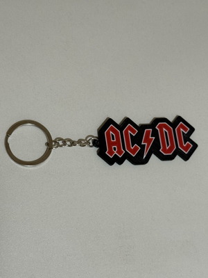 AC/DC Keychain new, black and white