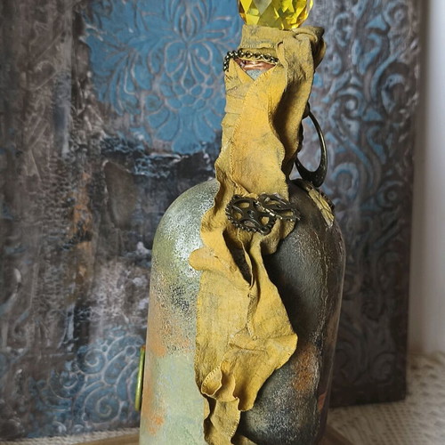 The Alchemist's Study Mixed Media Art Bottle made to order