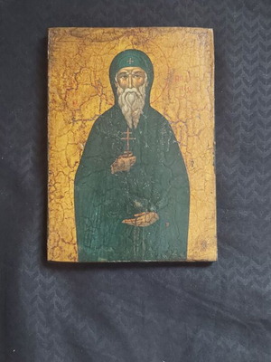 Saint Patapios image used, old paper 10x14
