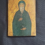 Saint Patapios image used, old paper 10x14