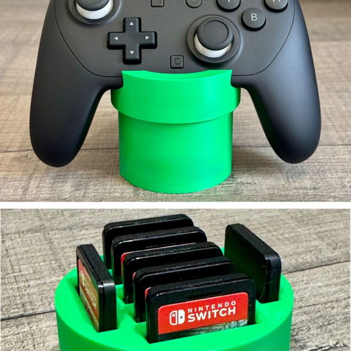 Βάση για χειριστήριο Nintendo Switch 1 & 2 με θήκη για 7 cartridges κατόπιν παραγγελίας