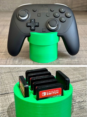 Βάση για χειριστήριο Nintendo Switch 1 & 2 με θήκη για 7 cartridges κατόπιν παραγγελίας