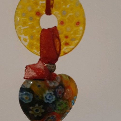 Handmade Murano earrings used with silver clasp