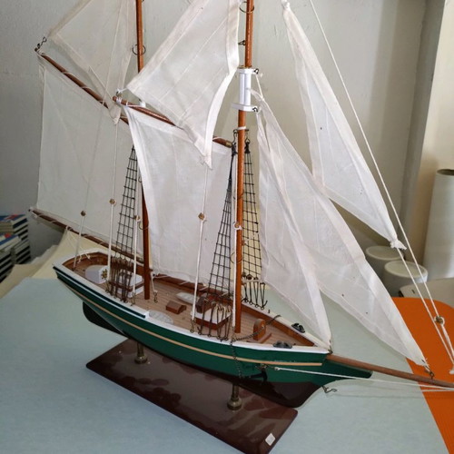 Model ship on base new