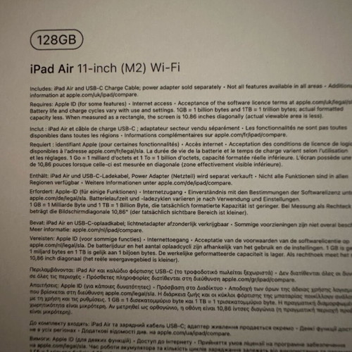iPad Air m2 11inch 128GB purple like new