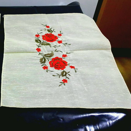 Set of 3 vintage handmade table linens like new