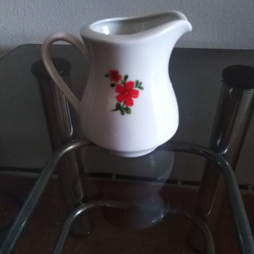 Porcelain milk jug like new, genuine Mitterteich Bavarian