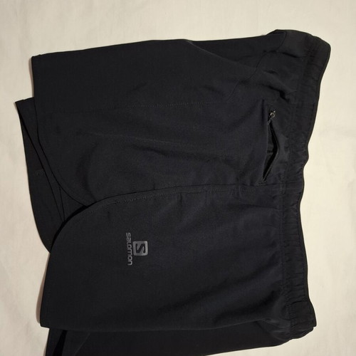 Salomon woman running shorts, black, size S