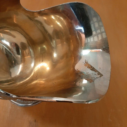 Bronze aristocratic sugar bowl used with silver plating and carved decorations