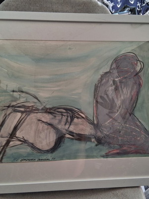 Painting "Gymna" framed 40×50cm, signed