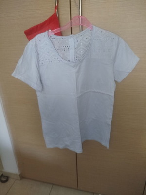 Cotton short-sleeve summer shirt turquoise one size new from Italy