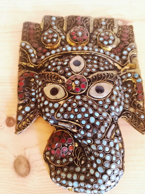 Ganesa Tibet copper with stones like new