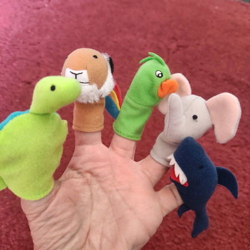 Finger puppets like new, animal characters for puppet theater