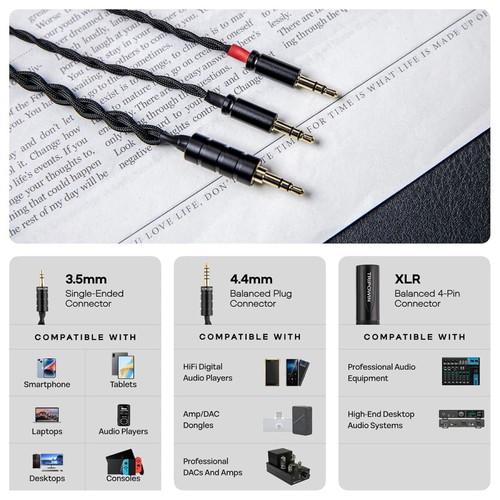 Linsoul Tripowin Nova high-end Hi-Fi OCC cable for audiophile headphones new