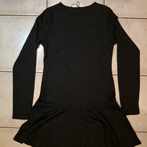 Sinsay black knitted mini dress new with gold buttons