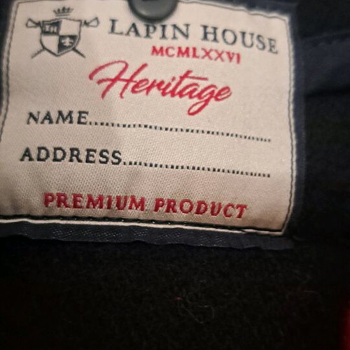 Lapin House coat for 2-year-old boy like new, black with detachable front part