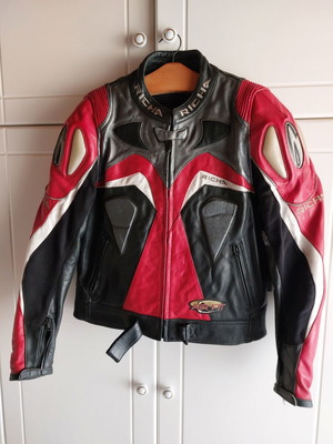 Richa leather motorcycle jacket used, vintage style, size 54