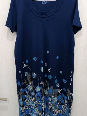 Makó dress like new, blue with floral pattern