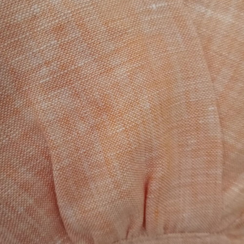 Loose blouse with V neck, like new, size L, salmon color, linen look