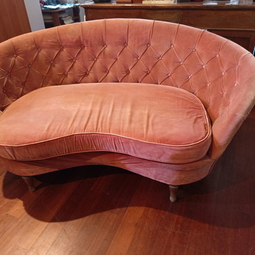 Handmade 1960s sofa used, two-seater, very good condition