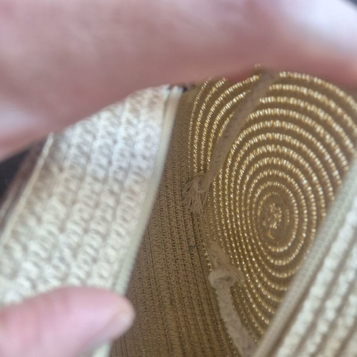 Round straw shoulder bag beige like new