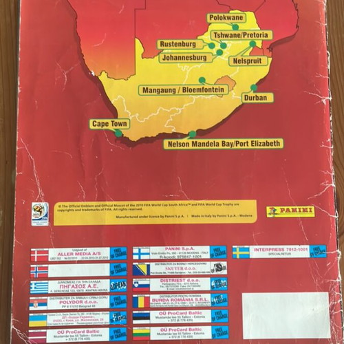Panini 2010 FIFA World Cup South Africa sticker album used