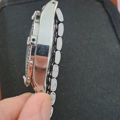 Regal wristwatch men's used, silver with blue decoration