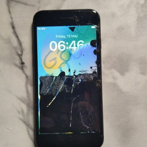 iPhone 8 used, fully functional with SIM, needs new screen, charger included