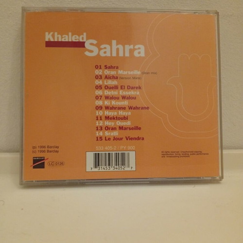 Khaled Sahra CD album 1996, raï music