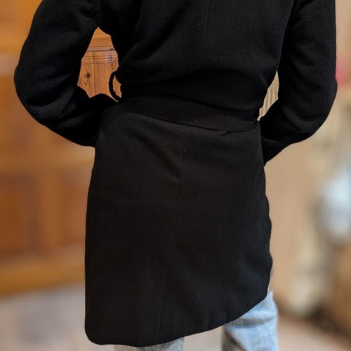 Hype warm coat used, checked pattern in black and beige, size XL