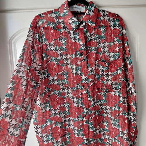 Vassia Kostara shirt like new, size Small, floral pattern