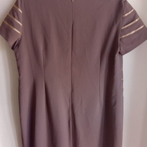 Drossilin plus size midi dress, dusty apple with satin details and flower