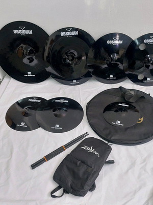 Cymbal set 7 pieces new, black color with gifts