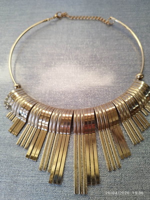 Κολιέ μεταλλικό Boho statement σαν καινούργιο, χρυσαφί
