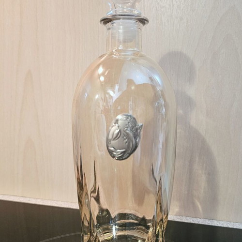 Liqueur Carafe like new, glass with Art Nouveau decoration