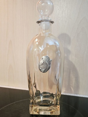 Liqueur Carafe like new, glass with Art Nouveau decoration