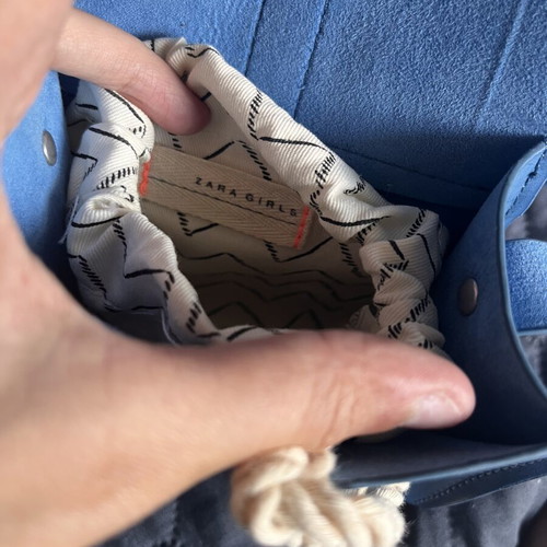 Zara shoulder bag like new, blue, adjustable strap with pouch
