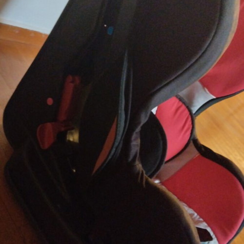Fisher Price child car seat red gray with black plastic like new